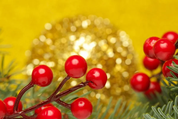 Röda Bär Abstrakt Festlig Defocused Suddig Bakgrund Jul Vinter Semester — Stockfoto