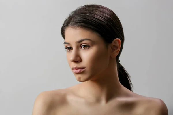 Beauty Portrait Gorgeous Young Woman Close Studio Shot — Stock Fotó