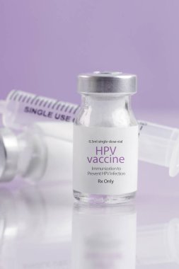 HPV vaccine. Vaccination, immunization, treatment that prevent infection by certain types of human papillomavirus. Healthcare And Medical concept.