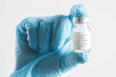 HPV vaccine. Vaccination, immunization, treatment that prevent infection by certain types of human papillomavirus. Healthcare And Medical concept.