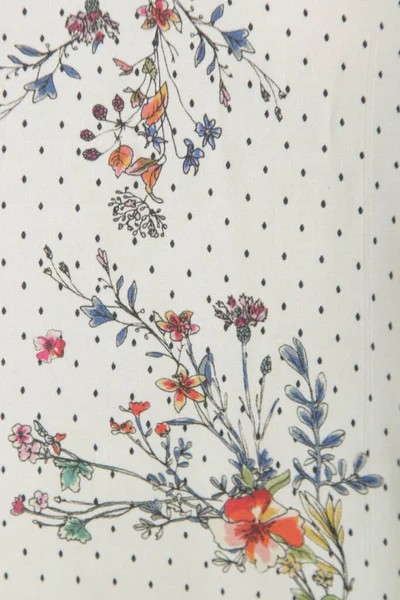Fragment Barevného Květinového Vzoru Textilu — Stock fotografie