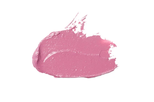 Échantillon Maquillage Rose Acidulé Islated Sur Fond Blanc Frottis Cosmétique — Photo