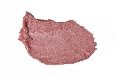 Beyaz arka planda kremsi nötr makyaj örneği