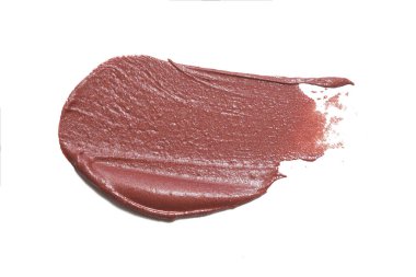 Beyaz arka planda kremsi nötr makyaj örneği