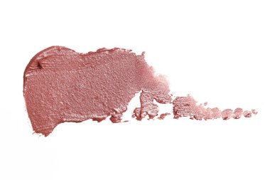 Beyaz arka planda kremsi nötr makyaj örneği