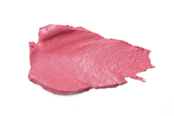 Échantillon Maquillage Rose Acidulé Islated Sur Fond Blanc Frottis Cosmétique — Photo