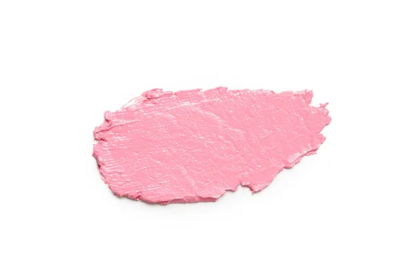 Ροζ Κεχριμπαρένιο Δείγμα Μακιγιάζ Λευκό Φόντο Διακοσμητικό Καλλυντικό Επίχρισμα — Φωτογραφία Αρχείου