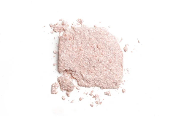 Échantillon Maquillage Smashed Neutre Isolé Sur Fond Blanc — Photo