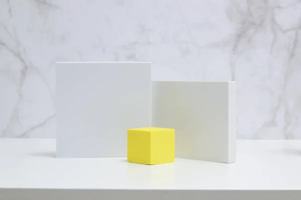 Abstract Minimal Modern Scene Modern Set Various Geometric Shapes Stylish — Foto Stock