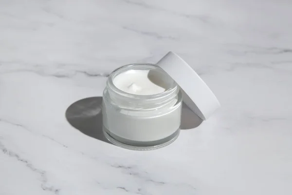 White Blank Cream Jar Lid — Stockfoto