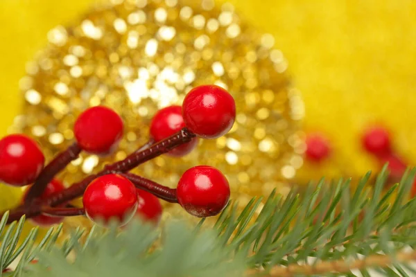 Red Berries Abstract Festive Defocused Blurred Background Christmas Winter Holiday — Stock Photo, Image