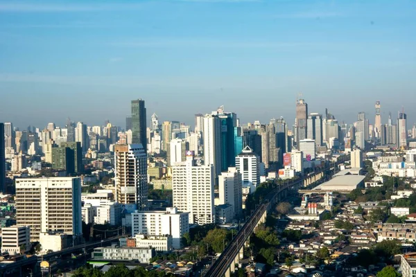Bangkok Merkezi Tayland Şehir Merkezi Bangkok Şehir Manzarası Gökdelenler Kulesi — Stok fotoğraf