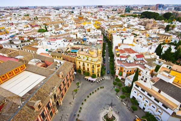 Vista desde torre a Sevilla Imagen de archivo