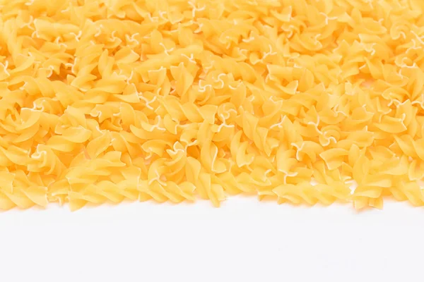 Okokt Fusilli Pasta med kopieringsutrymme — Stockfoto