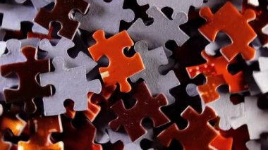 Saat Yönünde Dönen Renkli Bulmaca Parçaları - Yakın plan