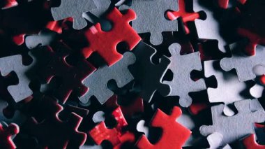 Saat Yönünde Yavaşça Dönen Renkli Bulmaca Parçaları - Yakın plan