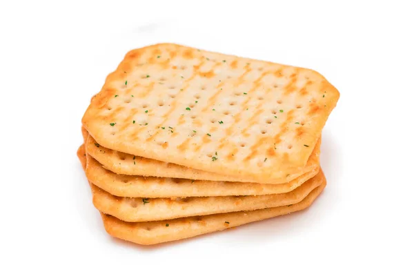 Crackers salés croustillants aux verts - Isolé — Photo