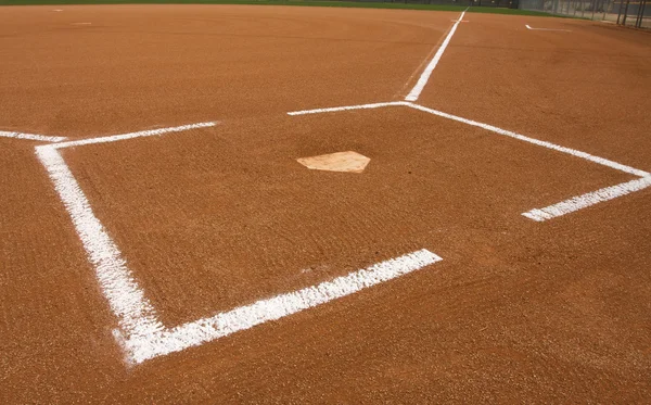 Campo de beisebol no home plate — Fotografia de Stock