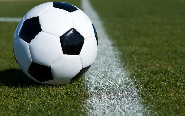 Soccer Ball on the Field — Stock Photo, Image