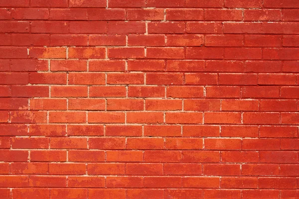 Mur en brique peint en rouge — Photo