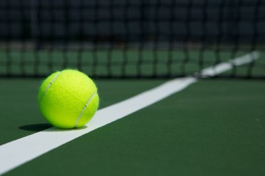 Tenis topu ile net arka plan