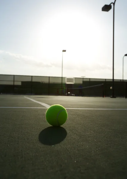 背光网球球 — 图库照片