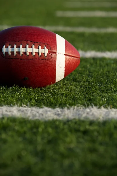American Football with Yard Lines — Stock Photo, Image