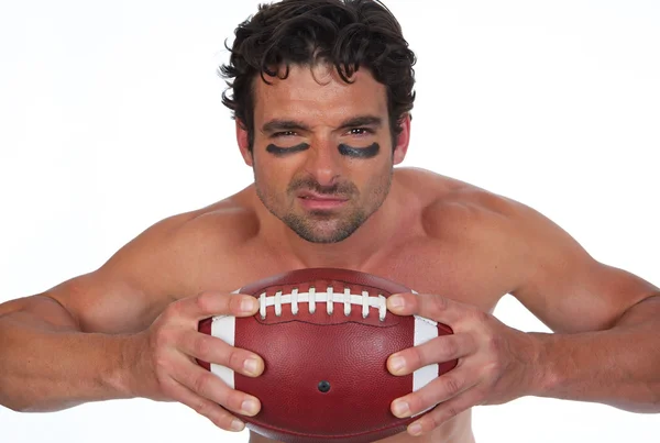 Hráč amerického fotbalu na bílém pozadí — Stock fotografie