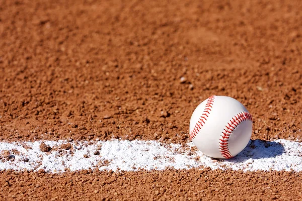 Baseball on the Line — Stock Photo, Image