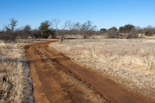Estrada da sujeira em West Texas — Fotografia de Stock