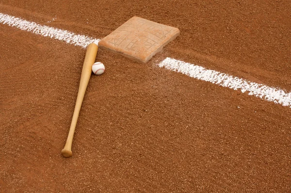Baseball på raden — Stockfoto