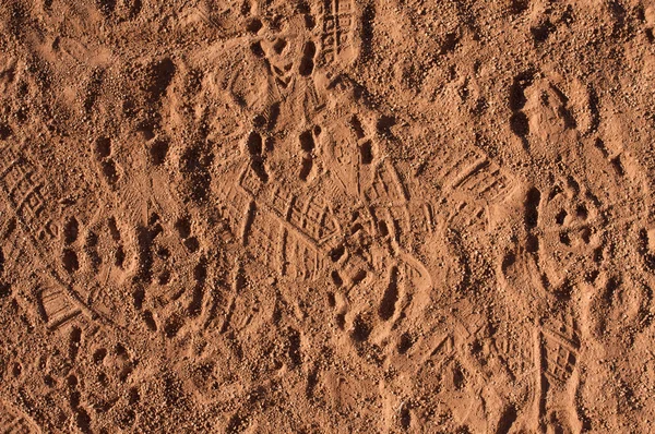 Baseball Cleat marks in the dirt — Stock Photo, Image