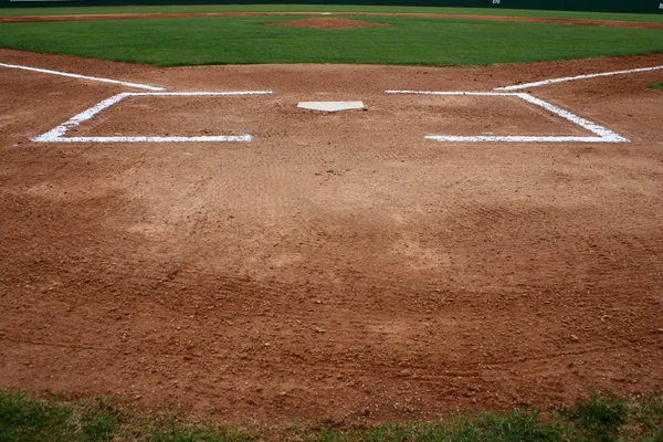 Baseballfeld am heimischen Teller — Stockfoto