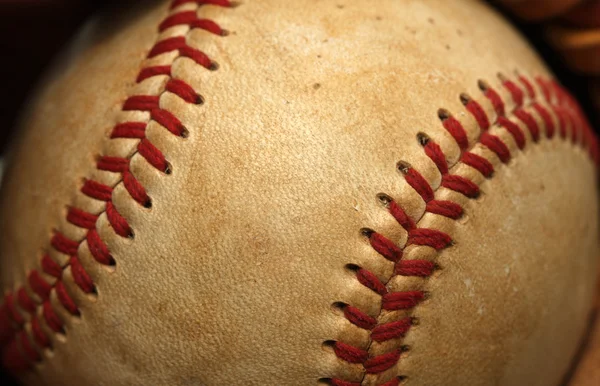 Worn Baseball Close up — Stock Photo, Image