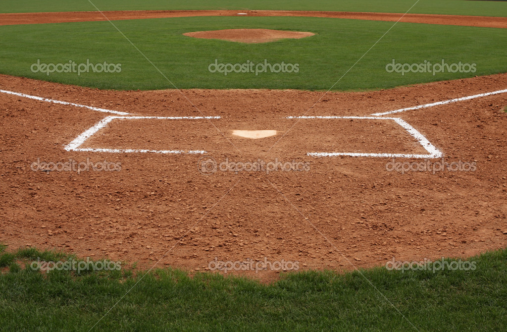 Baseball Field at Home Plate Stock Photo by ©33ft 35886861