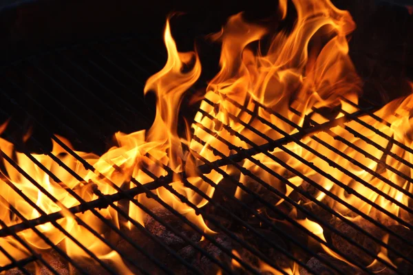 Burning Flame of a Barbecue — Stock Photo, Image