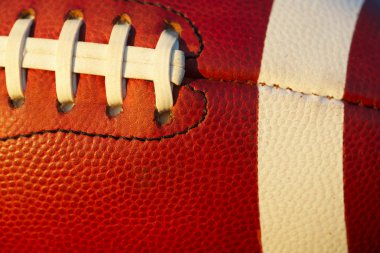 Amerikan futbolu dantel yakın çekim