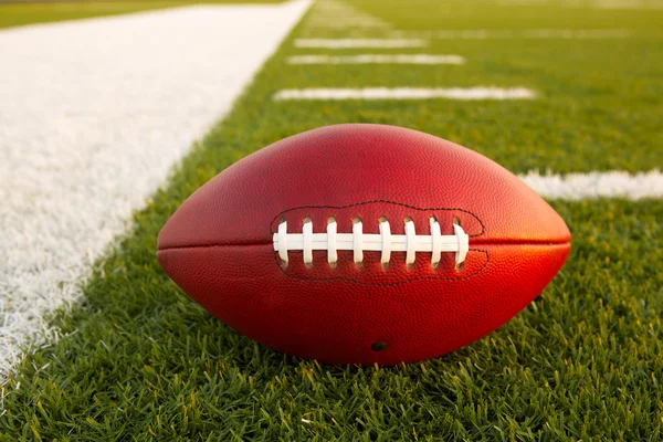 Pro Football on the Field with Yard Lines Beyond — Stock Photo, Image