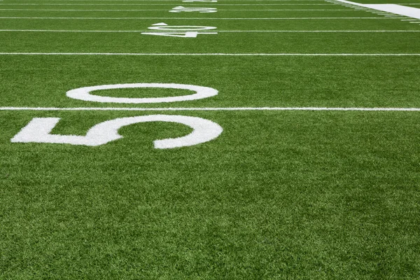 American Football Field Yard Lines — Stock Photo, Image