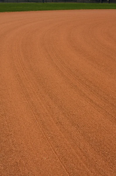 Baseball infield špína vzory — Stock fotografie