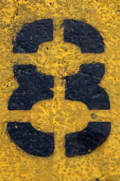 Number Eight on Painted Asphalt — Stock Photo, Image