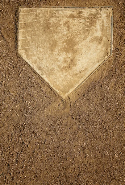 Baseball field home plate — Stock Photo, Image