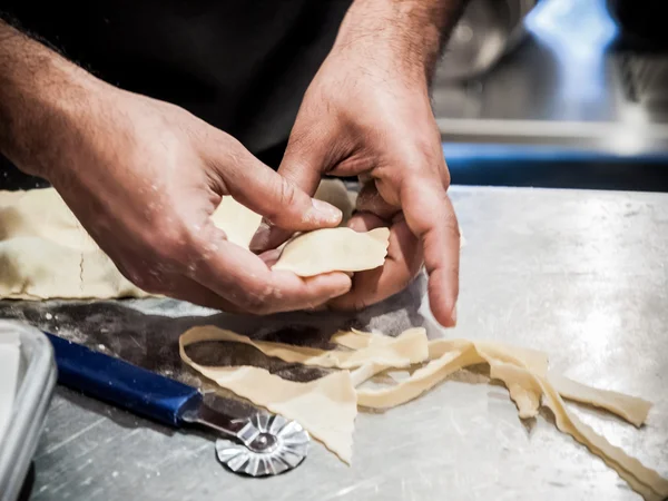 Ravioli Fazendo — Fotografia de Stock