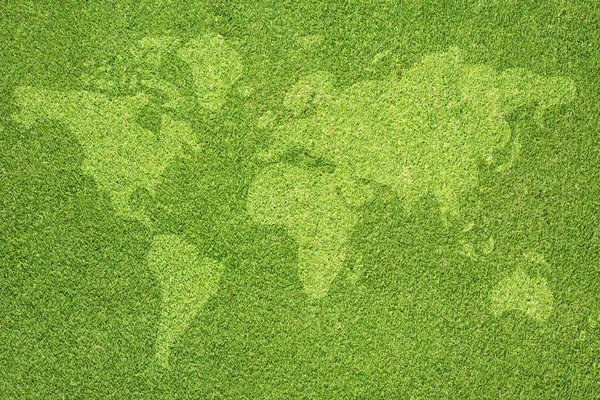 Woord kaart op groen gras textuur en achtergrond — Stockfoto
