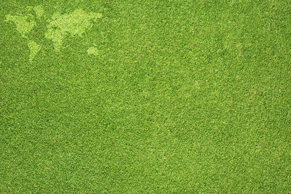 Mapa de palavras na textura de grama verde e fundo — Fotografia de Stock
