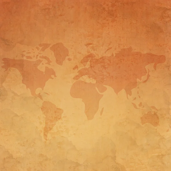 Значок карты мира на старом бумажном фоне и рисунке — стоковое фото