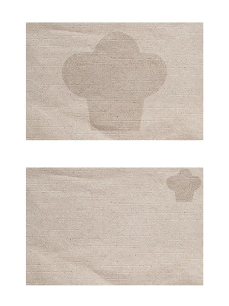 厨师纹理的纸张上的图标和背景 — 图库照片