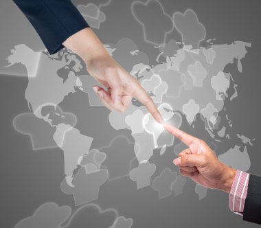 el Cook düğmeye bir dokunmatik ekran arayüzü