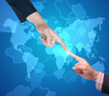 el Cook düğmeye bir dokunmatik ekran arayüzü