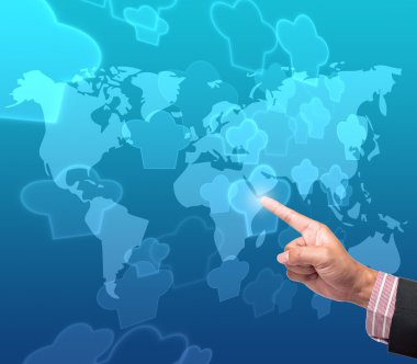 el Cook düğmeye bir dokunmatik ekran arayüzü